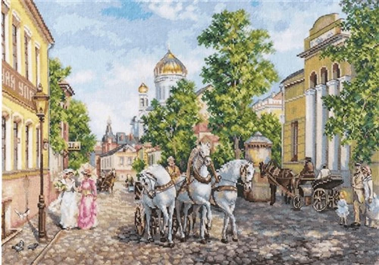Three horses. The Temple of Christ 3-31 Counted Cross-Stitch Kit
