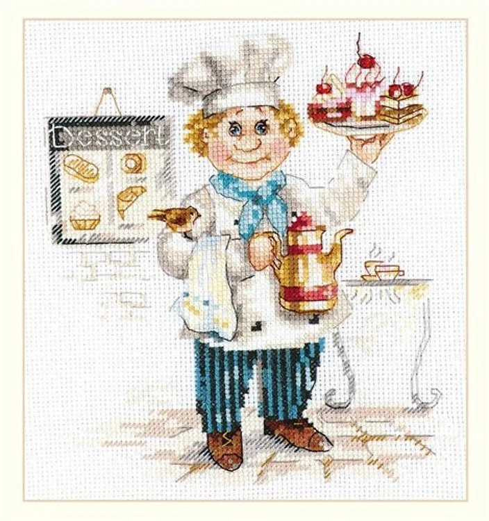 Pastry chef 6-12 Counted Cross-Stitch Kit