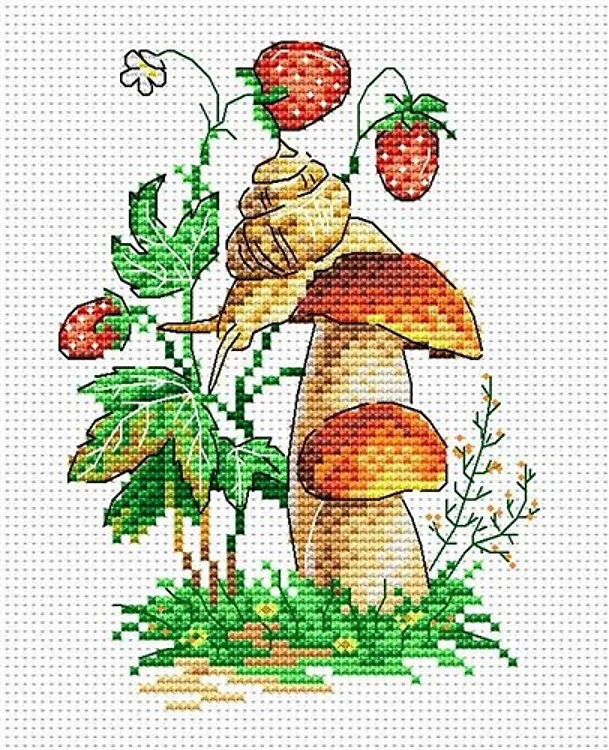 Forest Snail SM-100 Counted Cross-Stitch Kit