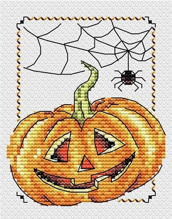 Smiling Pumpkin SM-293 Counted Cross-Stitch Kit