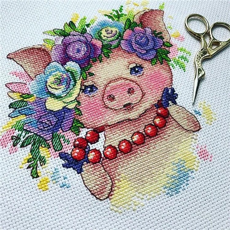 Pink Fashionista SM-329 Counted Cross Stitch Kit