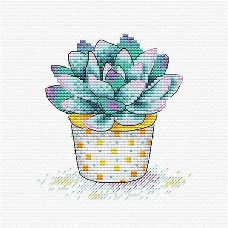 Succulent Splendour SM-381 Counted Cross Stitch Kit