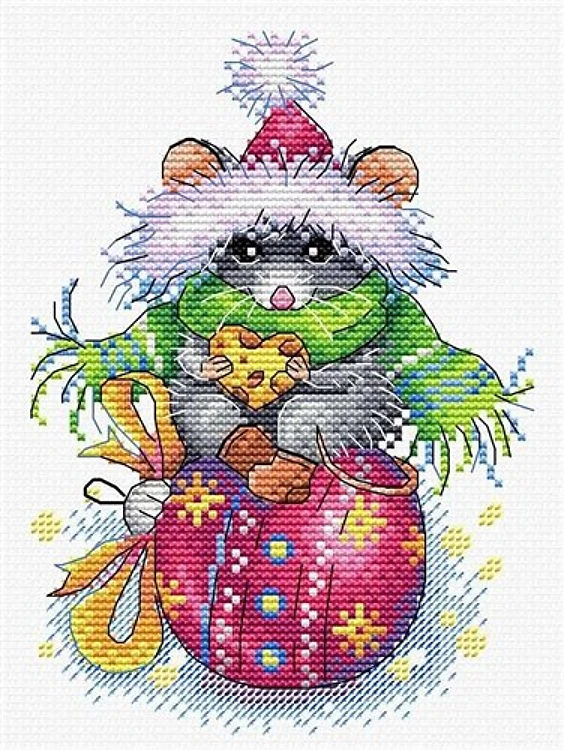 Mouse Holiday SM-430 Counted Cross-Stitch Kit