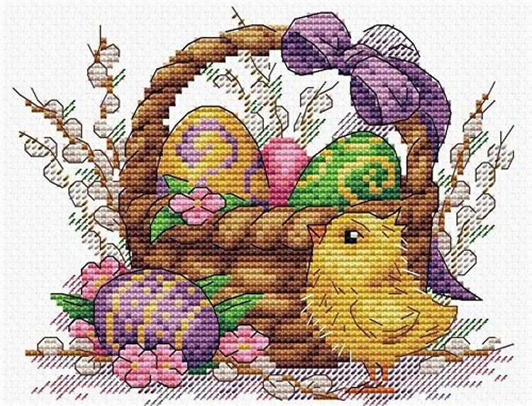 Easter Basket SM-506 Counted Cross Stitch Kit