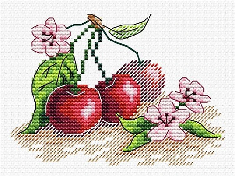 Juicy Cherry SM-516 Counted Cross Stitch Kit