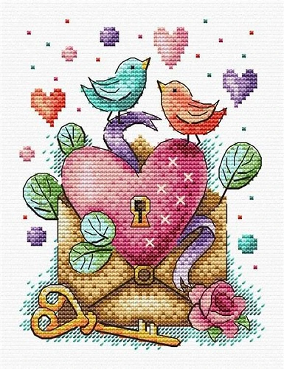Heart SM-602 Counted Cross-Stitch Kit