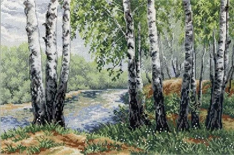 In The Birch Shadow SNV-571 Counted Cross Stitch Kit