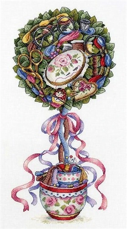 Joy Topiary SNV-691 Counted Cross Stitch Kit