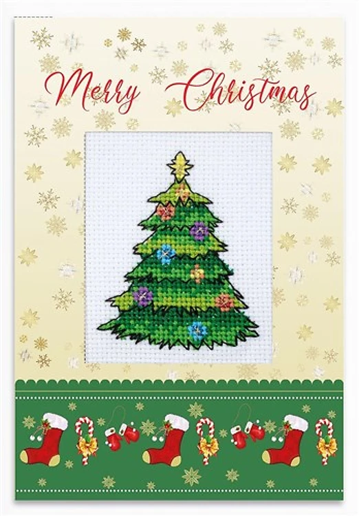 Post Card SP-107L Christmas Card Counted Cross-Stitch Kit