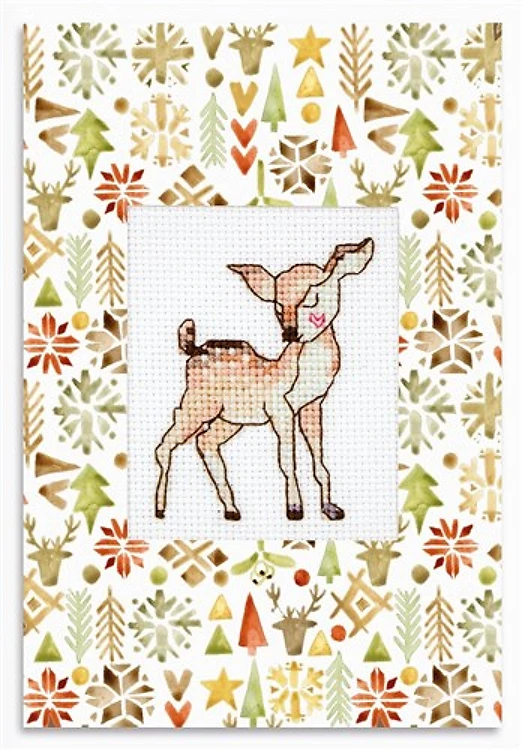 Post Card SP-109L Christmas Card Counted Cross-Stitch Kit
