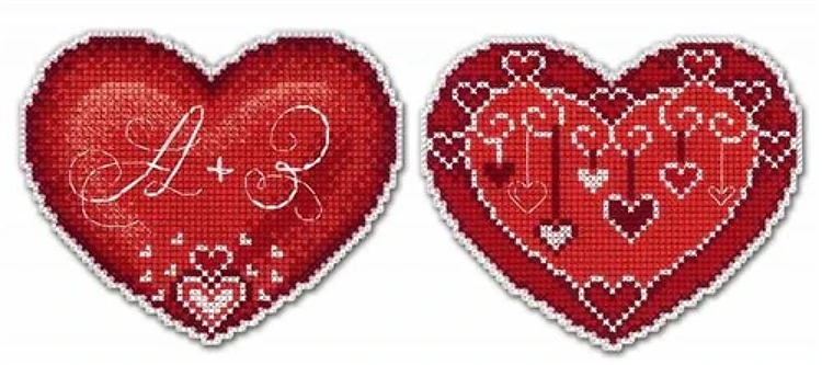Heart SR-262 Plastic Canvas Counted Cross Stitch Kit