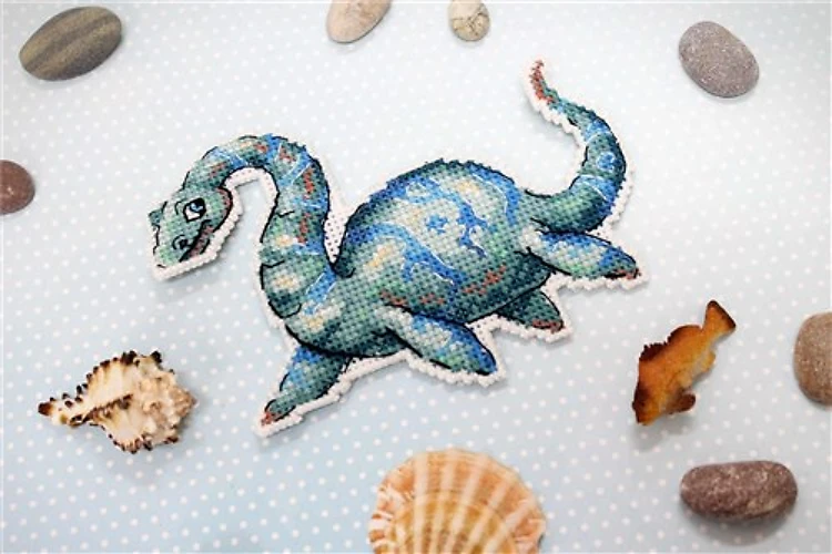 Dinosaur - Plesiosaurus SR-301 Plastic Canvas Counted Cross Stitch Kit