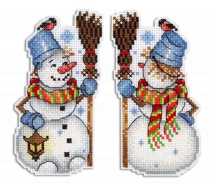 Snowman SR-318 Plastic Canvas Counted Cross Stitch Kit