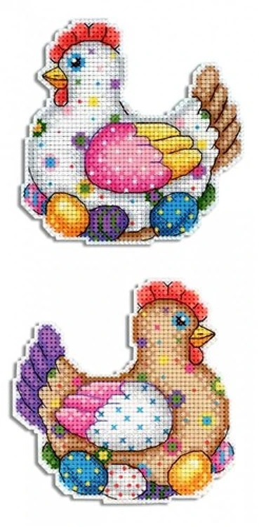 Easter Hen SR-410 Plastic Canvas Counted Cross Stitch Kit
