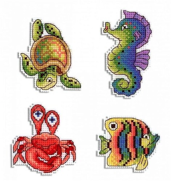Sea Dwellers SR-414 Plastic Canvas Counted Cross Stitch Kit