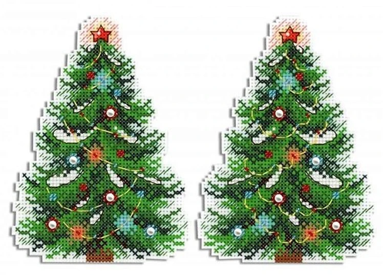 New Year Beauty SR-453 Plastic Canvas Counted Cross Stitch Kit