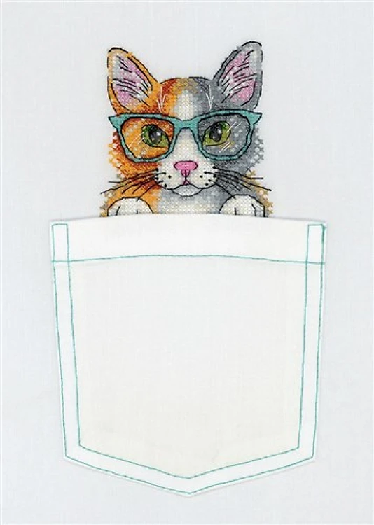 Cat Cross Stitch on Clothes kit B-247 / SV-247