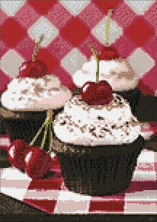 Cherry Cupcake CS043 10.6 x 14.9 inches Crafting Spark Diamond Painting Kit