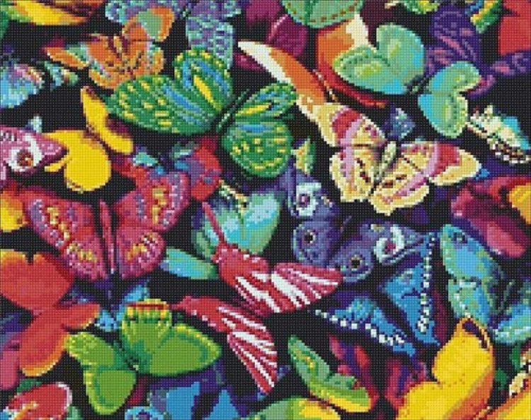 Rainbow Butterflies WD057 18.9 x 14.9 inches Wizardi Diamond Painting Kit