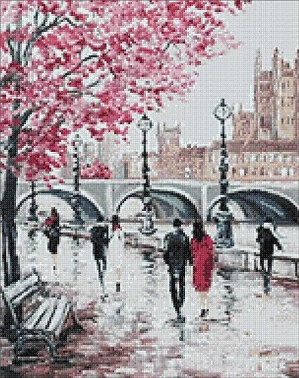 City Bridge WD127 14.9 x 18.9 inches Wizardi Diamond Painting Kit