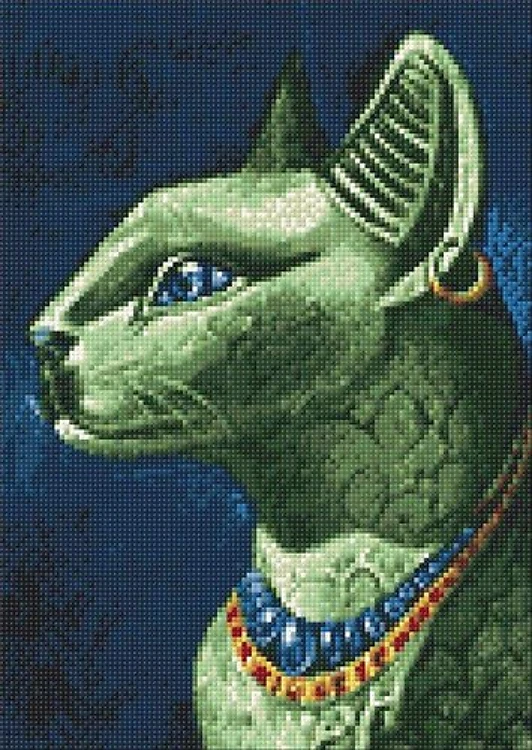 Emerald Cat WD141 10.6 x 14.9 inches Wizardi Diamond Painting Kit