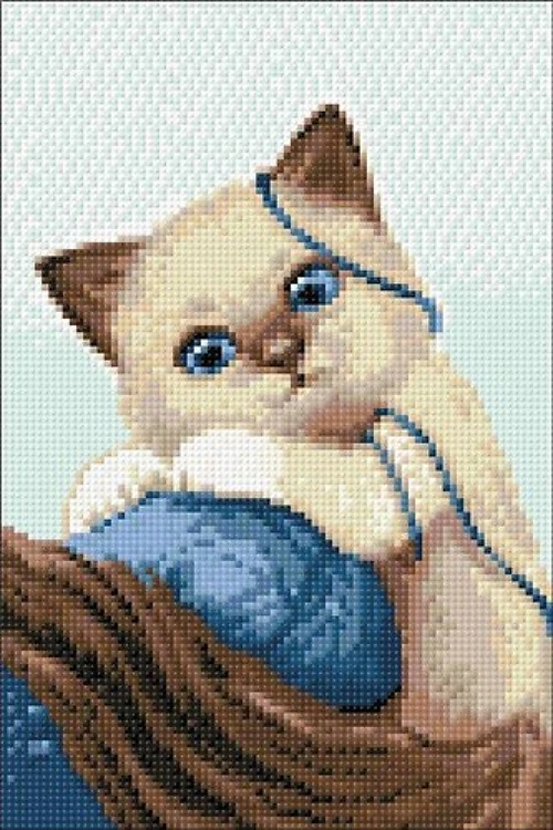 Thread Ball WD196 7.9 x 11.8 inches Wizardi Diamond Painting Kit