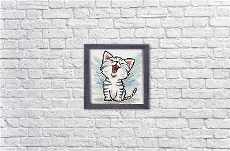 Kitten Meow WD2369 7.9 x 7.9 inches Wizardi Diamond Painting Kit