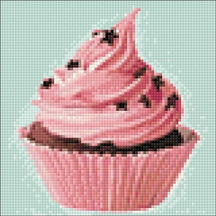 Sweet Muffin WD277 7.9 x 7.9 inches Wizardi Diamond Painting Kit