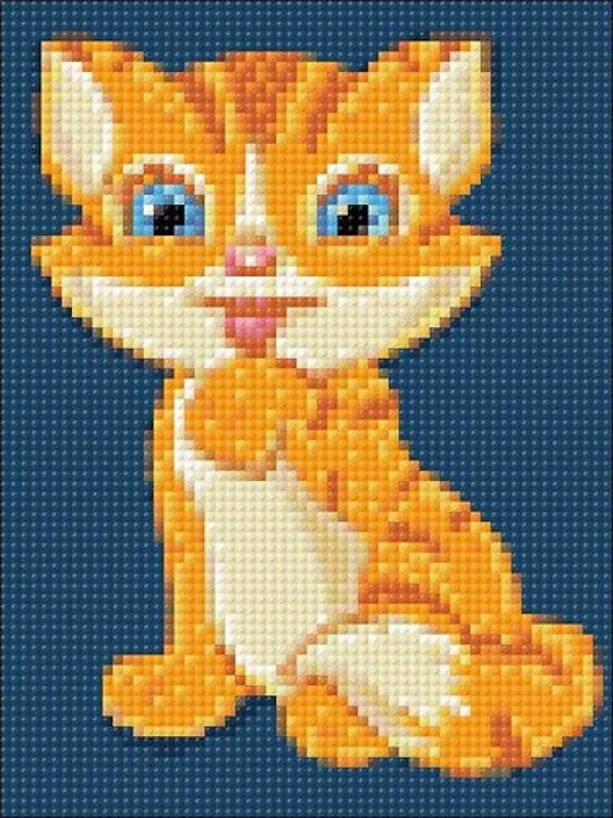 Kitten WD301 5.9 x 7.9 inches Wizardi Diamond Painting Kit