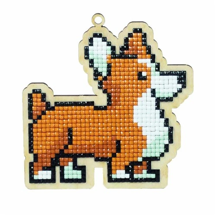 Dog Rocky WWP106 Diamond Painting on Plywood Kit