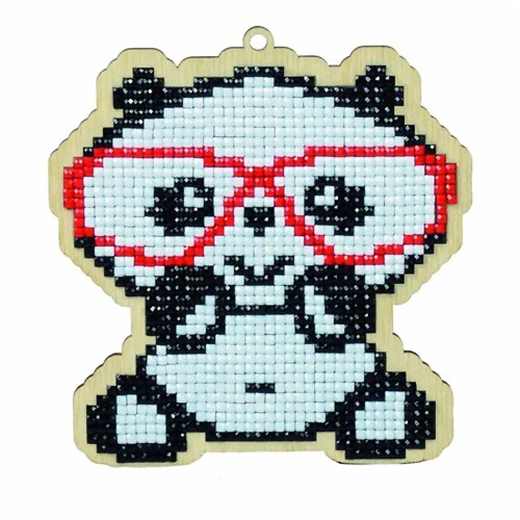Panda in Glasses WWP152 Diamond Painting on Plywood Kit