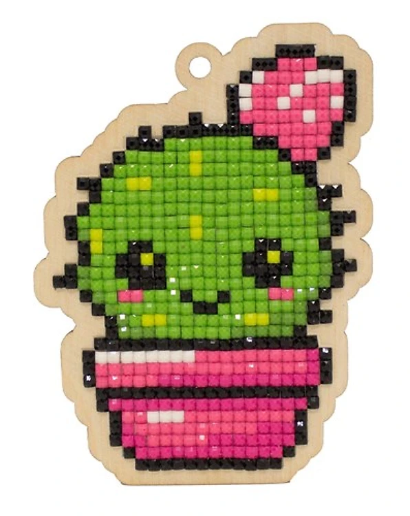 Green Cactus WWP323 Diamond Painting on Plywood Kit