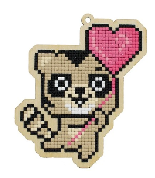 Raccoon in Love WWP398 Diamond Painting on Plywood Kit