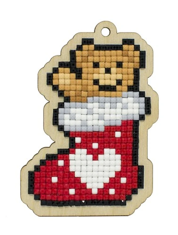 Christmas Bear WWP440 Diamond Painting on Plywood Kit