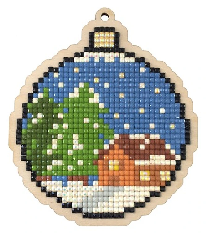 New Year Ball WWP450 Diamond Painting on Plywood Kit
