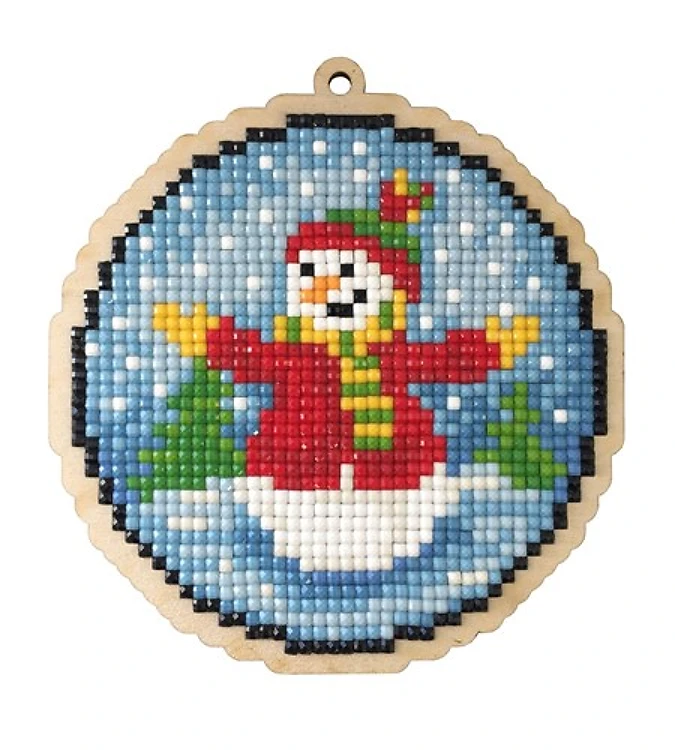 Snowman Ball WWP452 Diamond Painting on Plywood Kit