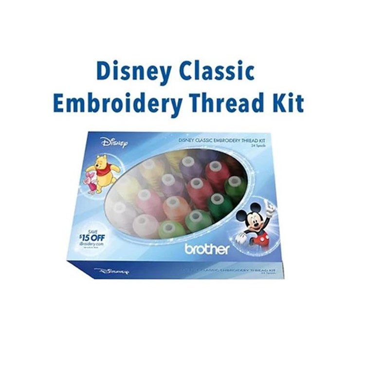 Brother ETPDISCL24 Disney Classic 24 Spool Embroidery Thread Kit
