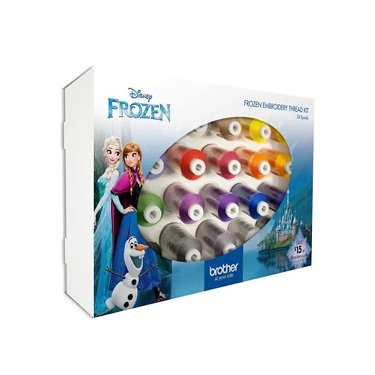 Brother ETPFROZ124 24 Disney Frozen Colors Embroidery Thread Kit